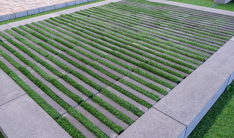 365博彩网站植草砖助力市政建设